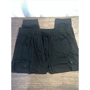 Torrid Size 2R Women's Plus Size Black Cargo Jogger Pants Light Elastic Waist
